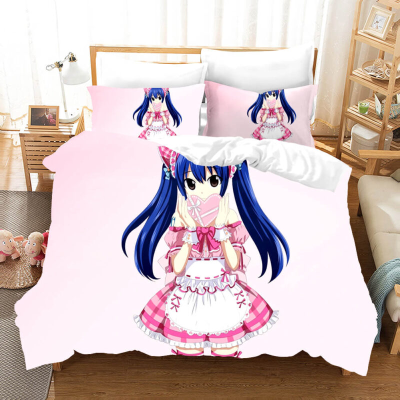 Anime Fairy Tail Cosplay  Bedding Set 3-piece Set Easy to Care for and Keep Warm – Image 3