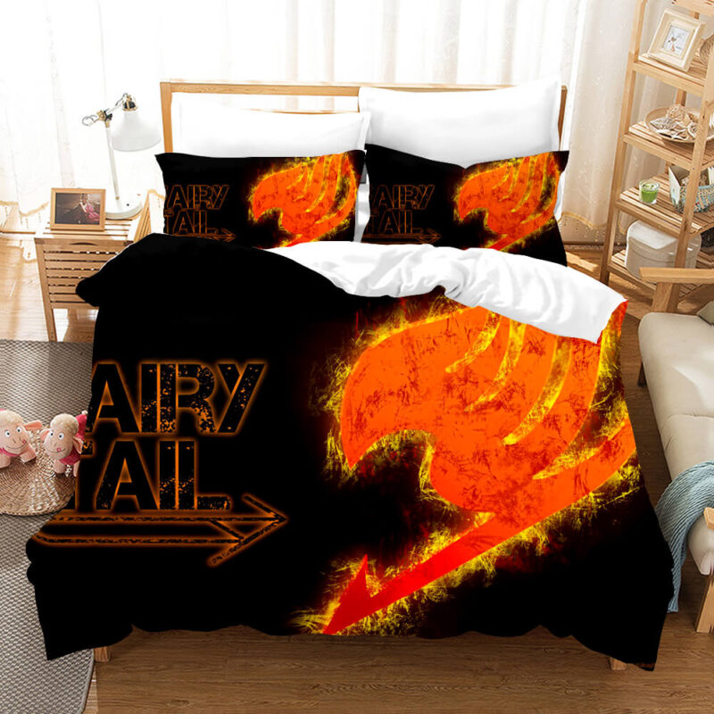 Anime Fairy Tail Cosplay  Bedding Set 3-piece Set Easy to Care for and Keep Warm – Image 5